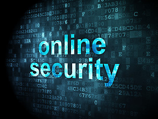 Image showing Privacy concept: Online Security on digital background