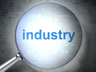 Image showing Business concept: Industry with optical glass