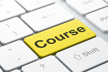 Image showing Education concept: Course on computer keyboard background