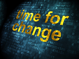 Image showing Timeline concept: Time for Change on digital background
