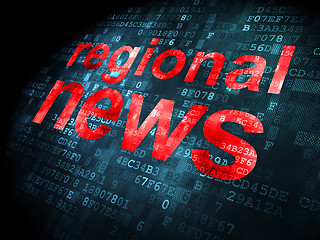 Image showing News concept: Regional News on digital background