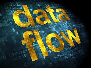 Image showing Information concept: Data Flow on digital background