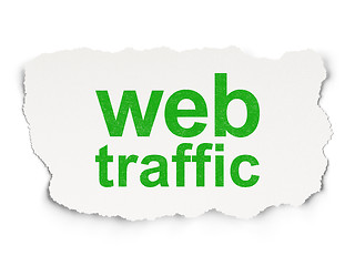 Image showing Web design concept: Web Traffic on Paper background