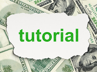 Image showing Education concept: Tutorial on Money background