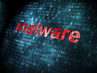 Image showing Protection concept: Malware on digital background