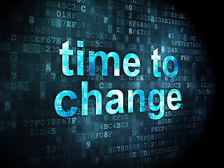 Image showing Timeline concept: Time to Change on digital background
