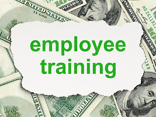 Image showing Education concept: Employee Training on Money background