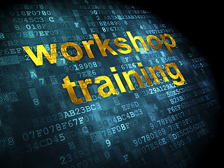 Image showing Education concept: Workshop Training on digital background