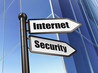 Image showing Safety concept: Internet Security on Building background