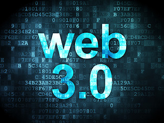 Image showing SEO web development concept: Web 3.0 on digital background