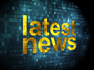 Image showing News concept: Latest News on digital background