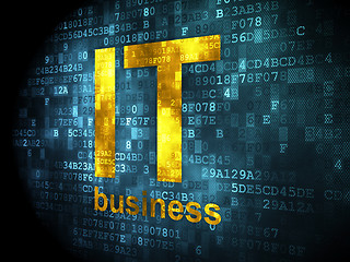 Image showing Business concept: IT Business on digital background