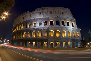 Image showing colosseum at night dusk