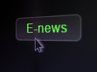 Image showing News concept: E-news on digital button background