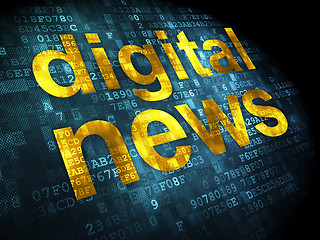 Image showing News concept: Digital News on digital background