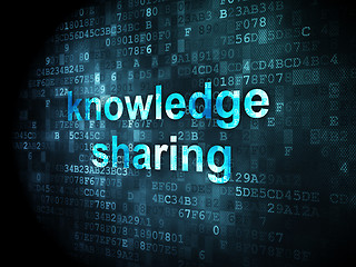 Image showing Education concept: Knowledge Sharing on digital background