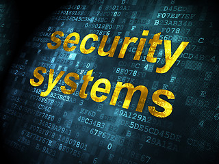 Image showing Protection concept: Security Systems on digital background