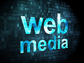 Image showing SEO web development concept: Web Media on digital background