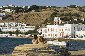 Image showing greek island scene in harbor