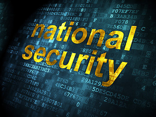 Image showing Safety concept: National Security on digital background