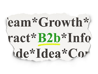 Image showing Business concept: B2b on Paper background