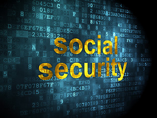 Image showing Security concept: Social Security on digital background