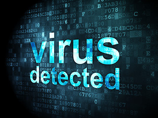 Image showing Protection concept: Virus Detected on digital background