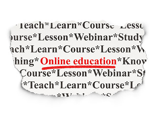 Image showing Education concept: Online Education on Paper background