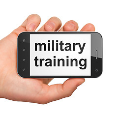 Image showing Education concept: Military Training on smartphone