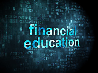 Image showing Education concept: Financial Education on digital background