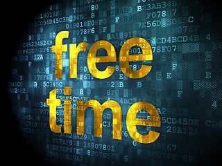 Image showing Free Time on digital background