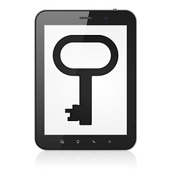 Image showing Privacy concept: Key on tablet pc computer