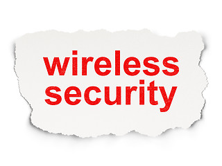 Image showing Protection concept: Wireless Security on Paper background