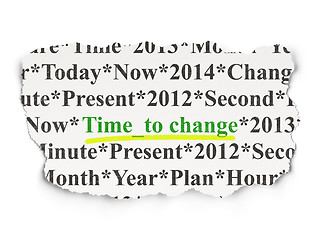 Image showing Timeline concept: Time to Change on Paper background