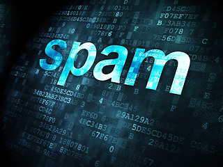 Image showing Safety concept: Spam on digital background