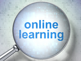 Image showing Education concept: Online Learning with optical glass
