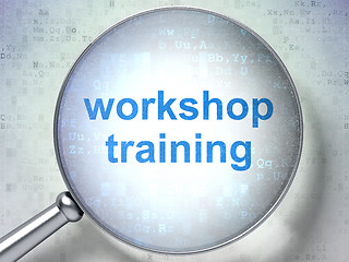 Image showing Education concept: Workshop Training with optical glass