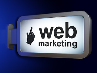 Image showing Web development concept: Web Marketing and Mouse Cursor on billb