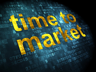 Image showing Timeline concept: Time to Market on digital background