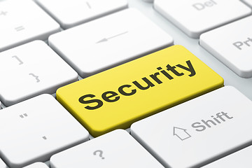 Image showing Privacy concept: Security on computer keyboard background