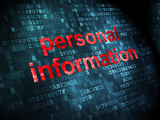 Image showing Security concept: Personal Information on digital background