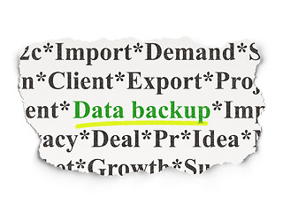 Image showing Data concept: Data Backup on Paper background