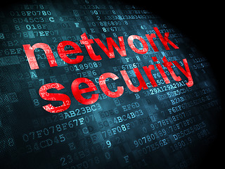 Image showing Privacy concept: Network Security on digital background