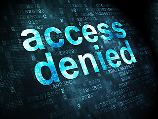 Image showing Safety concept: Access Denied on digital background