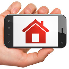 Image showing Privacy concept: Home on smartphone