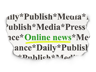 Image showing News concept: Online News on Paper background
