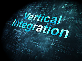 Image showing Finance concept: Vertical Integration on digital background