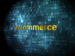 Image showing Finance concept: E-commerce on digital background