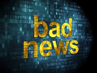 Image showing News concept: Bad News on digital background