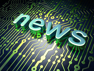 Image showing News concept: News on circuit board background